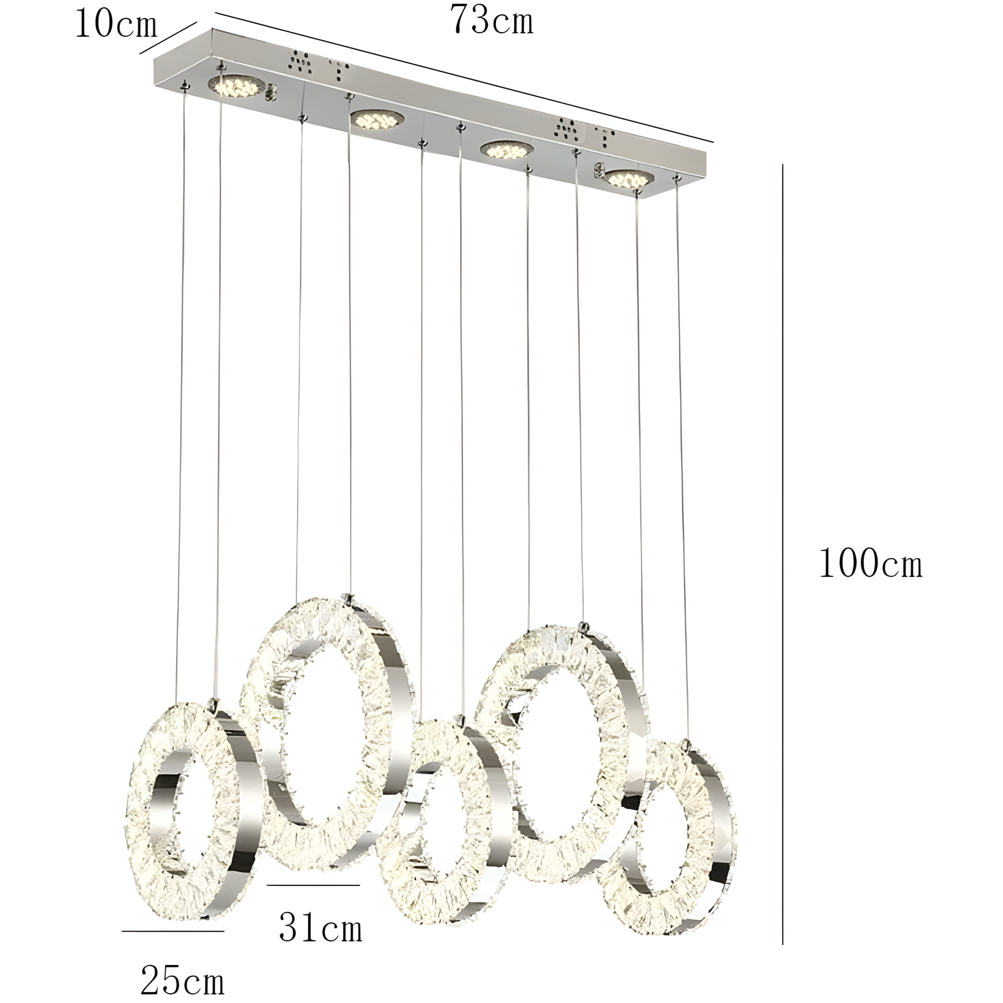 Oslo Lampadario Pendente led cristallo