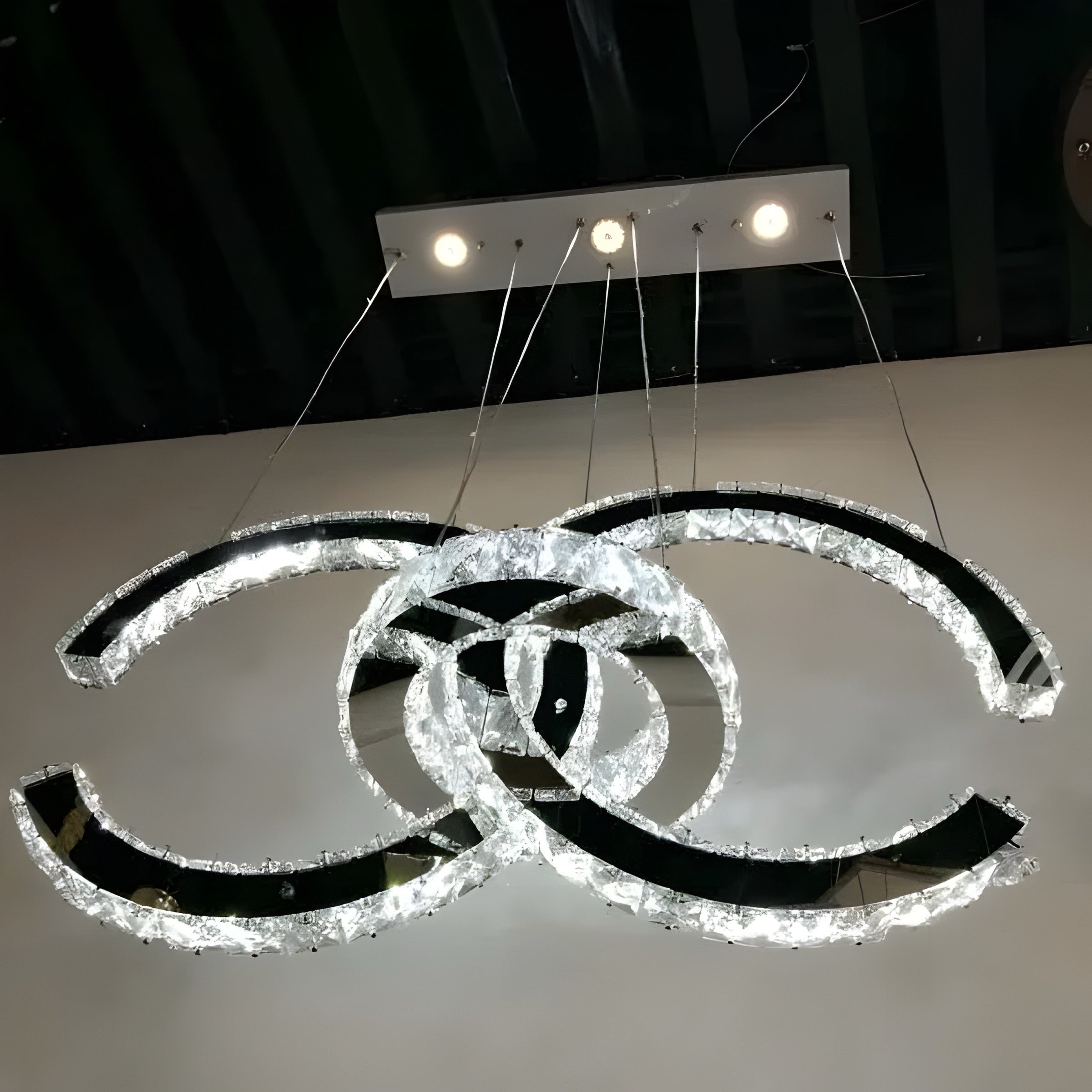 CC Lampadario Pendente Led Cristallo